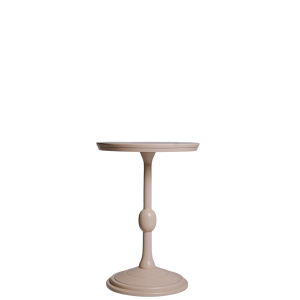 MESA DE APOIO BEGE COM PÉ DETALHADO 